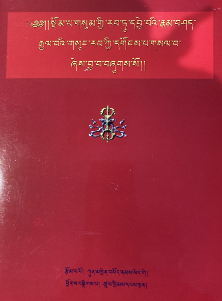 Sdom Pa Gsum Gyi Rab Tu Dbye Ba'i Rnam Bshadrgyal Ba'i Gsung Rab Kyi Dgongs Pa Gsal Bazhes Bya Ba Bzhugs So